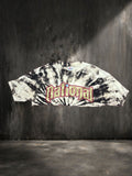 Tie-dye crop top t-shirt with 'National' logo on a dark background