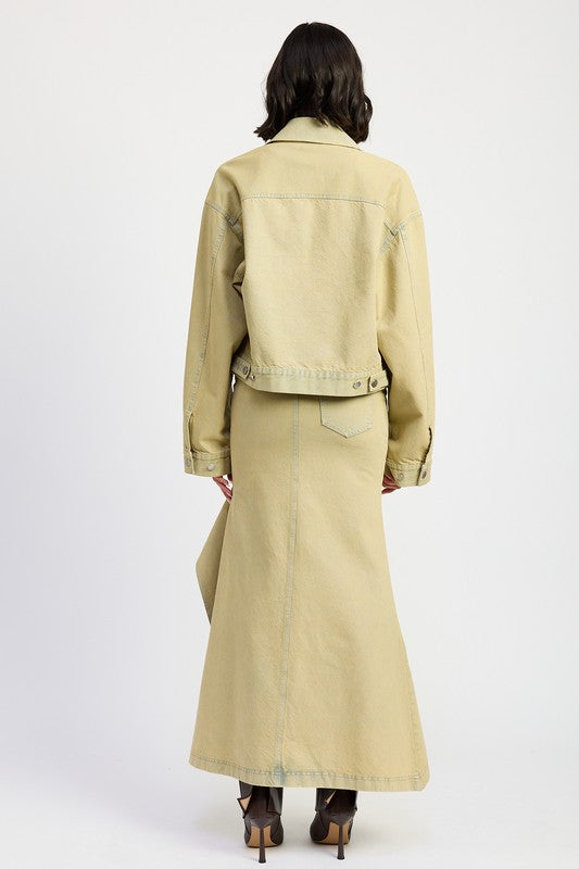 Oversized denim jacket - full outfit view