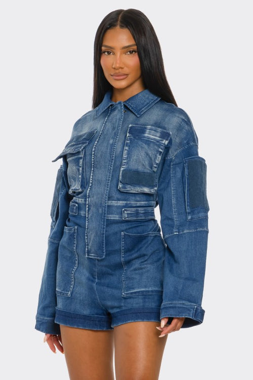 City command romper - back view