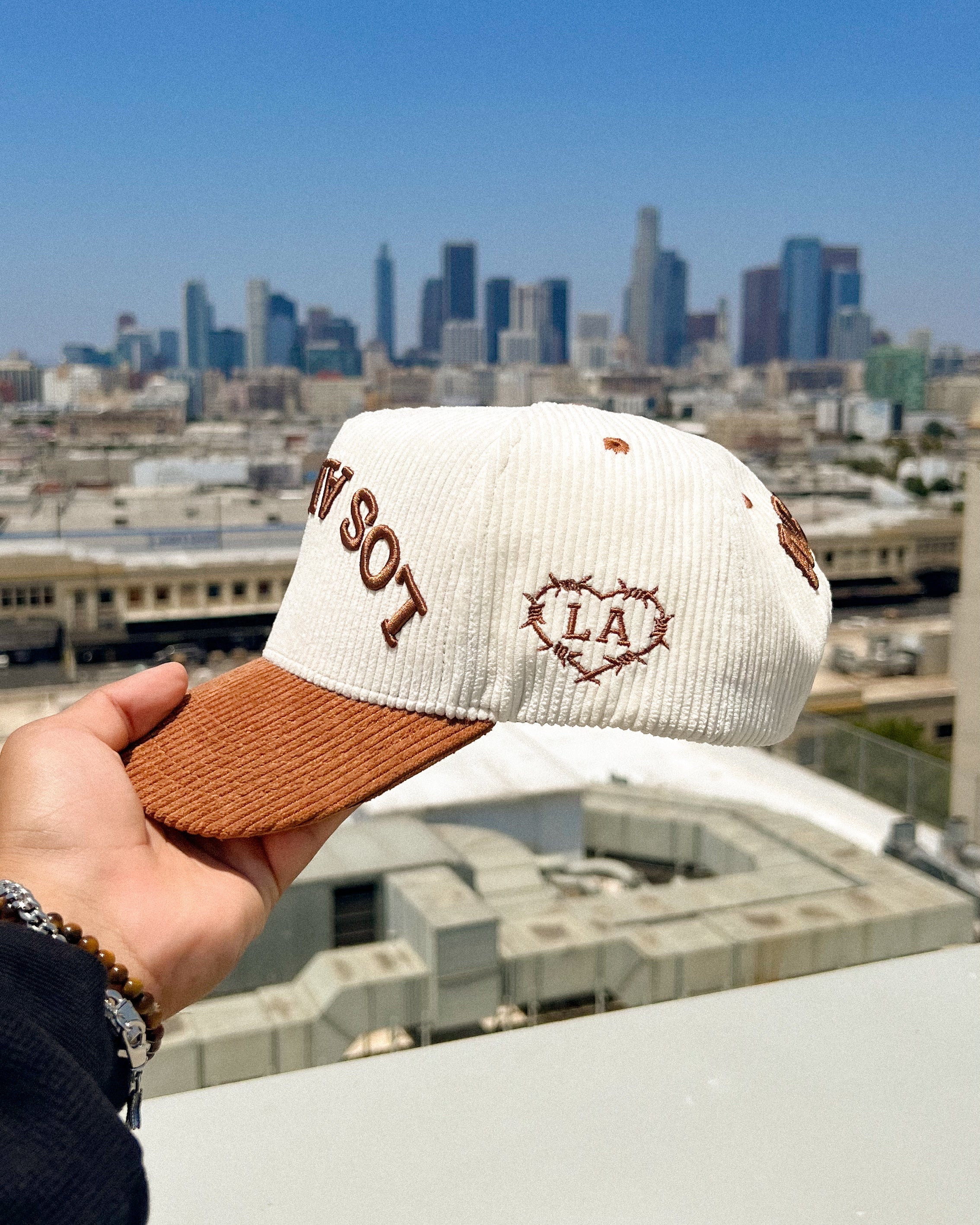 Cream Corduroy Los Angeles Snackback