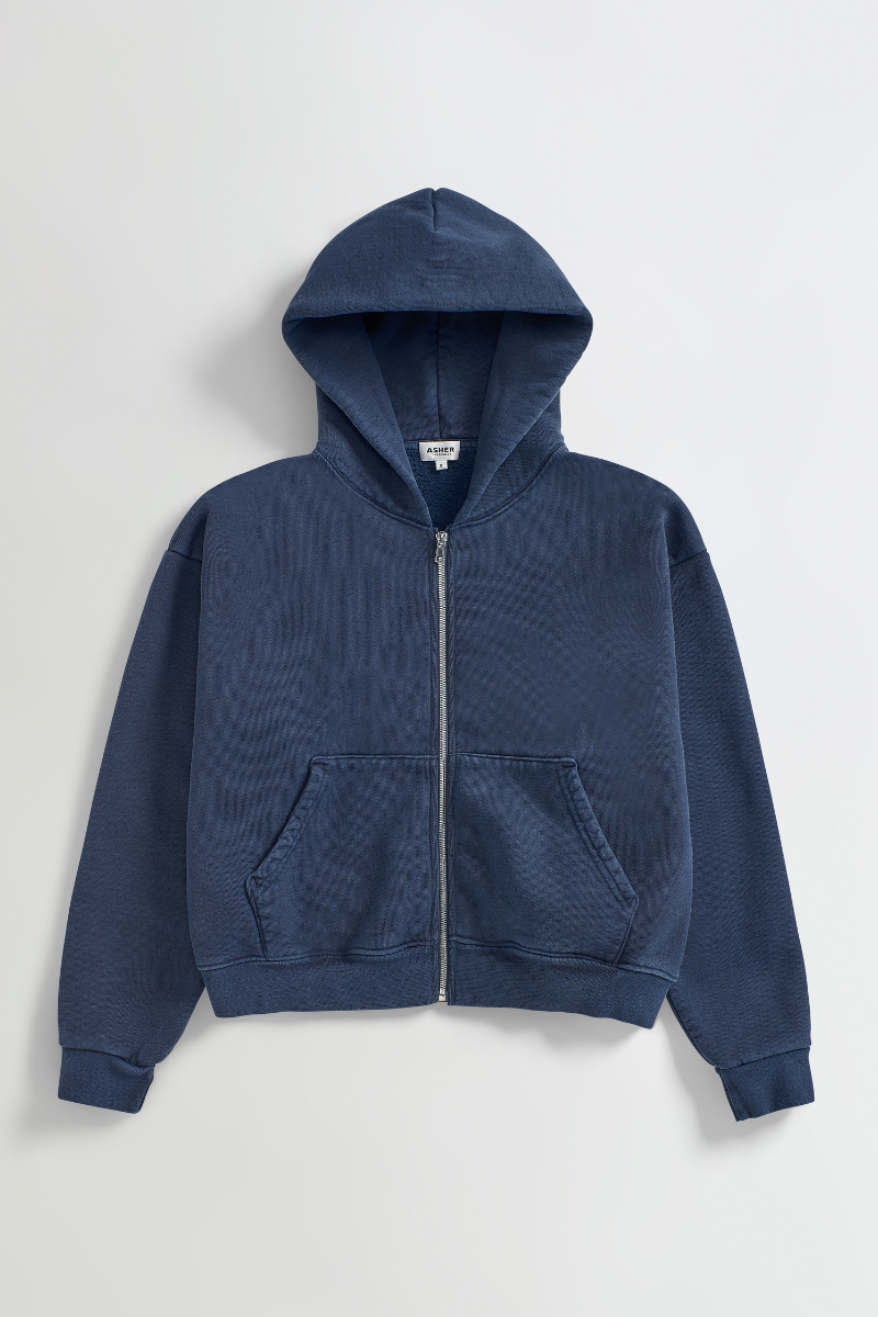 Rosie Cropped Zip-Up Hoodie