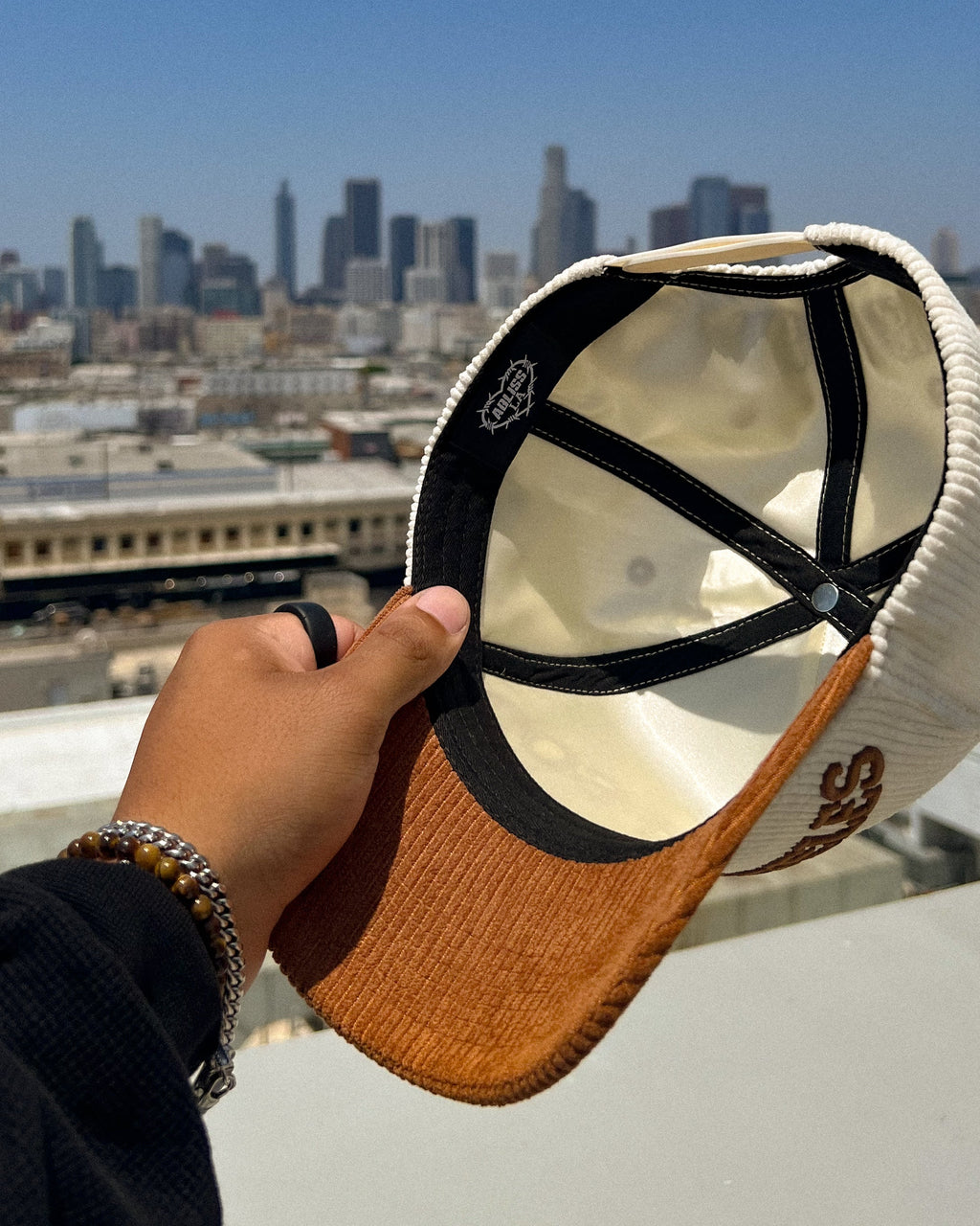Cream Corduroy Los Angeles Snackback