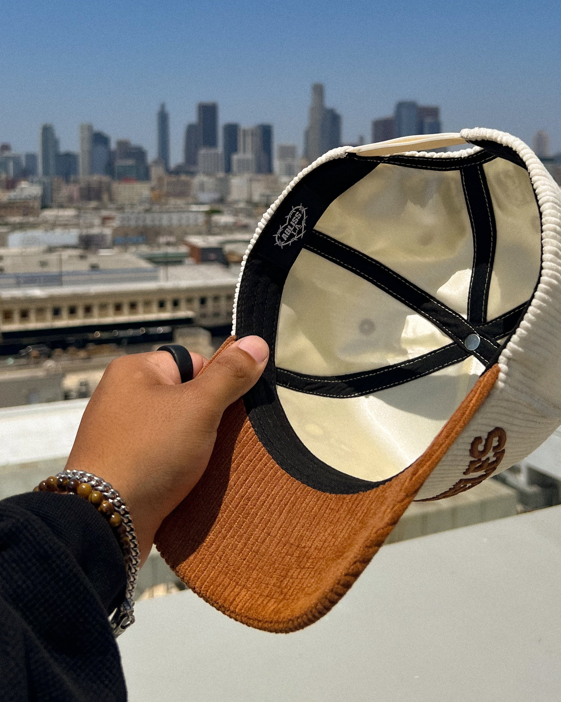 Cream Corduroy Los Angeles Snackback