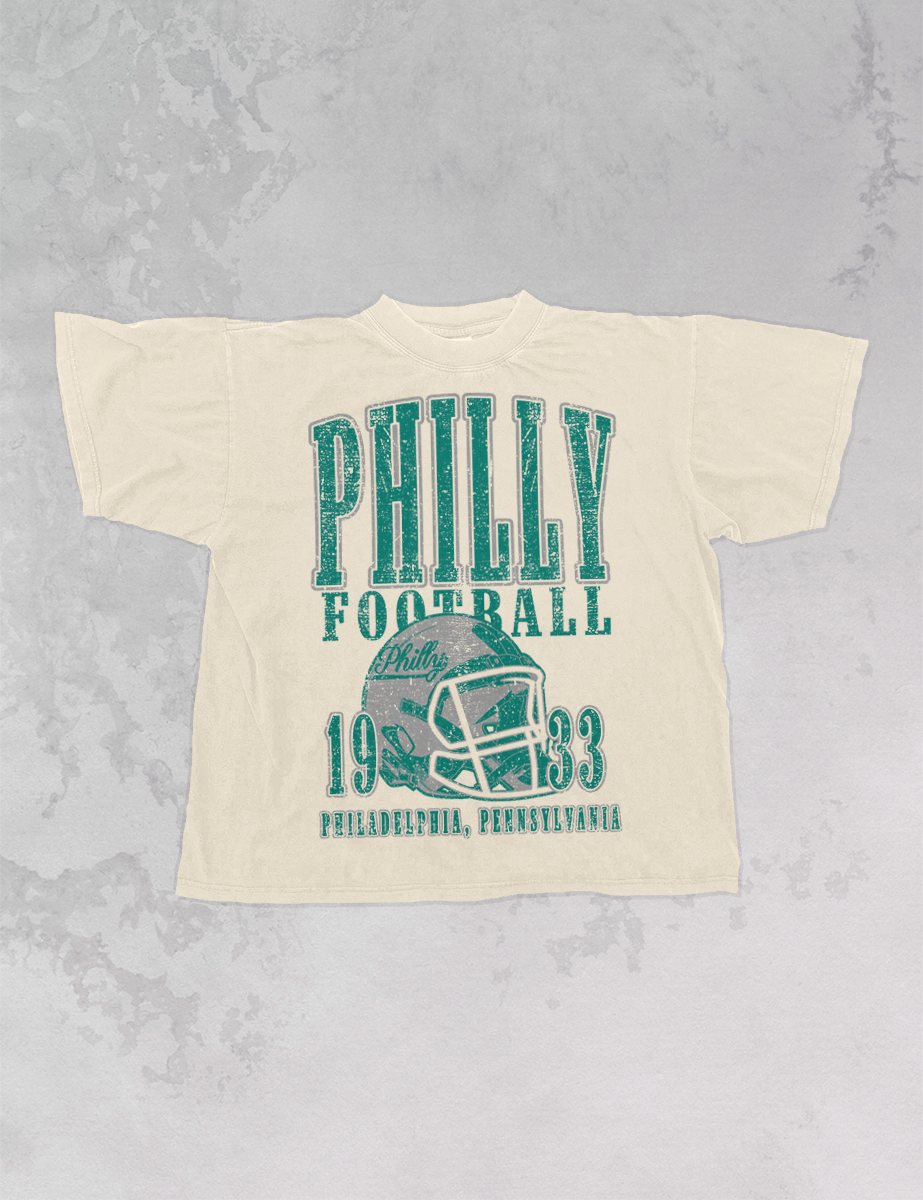 90's Vintage Philly Football Oversized TShirt